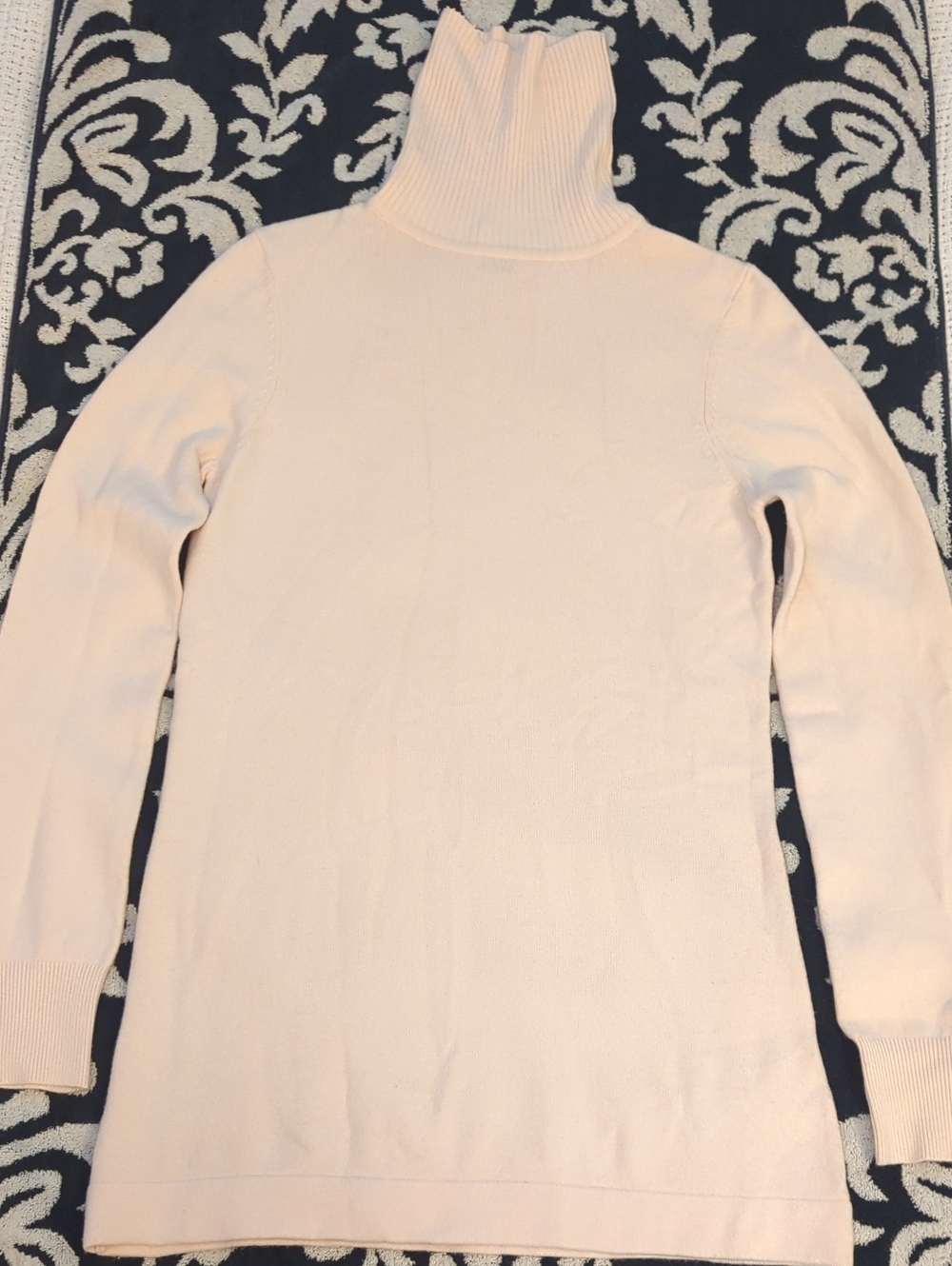 French Connection Pale Baby Pink Porcelain Turtleneck Sweater